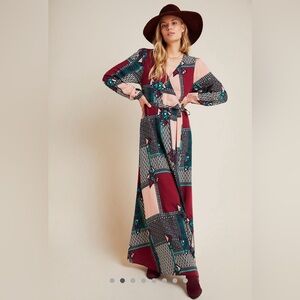 Anthropologie Porridge Virginia Wrap Maxi Dress
